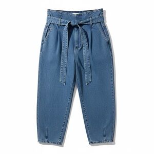 Zara Blue Cropped Jeans with Belt